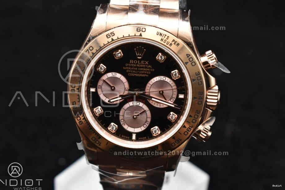 RG QF RG Daytona Edition V5 Dial 1:1 Best Diamonds SH4131 Black Braclet 126505 on 0210